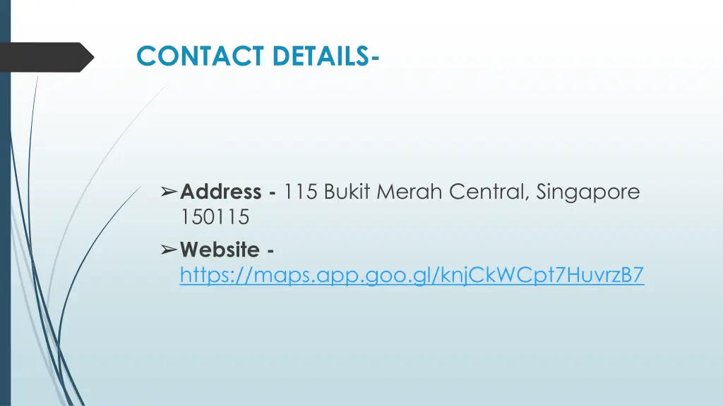 contact details