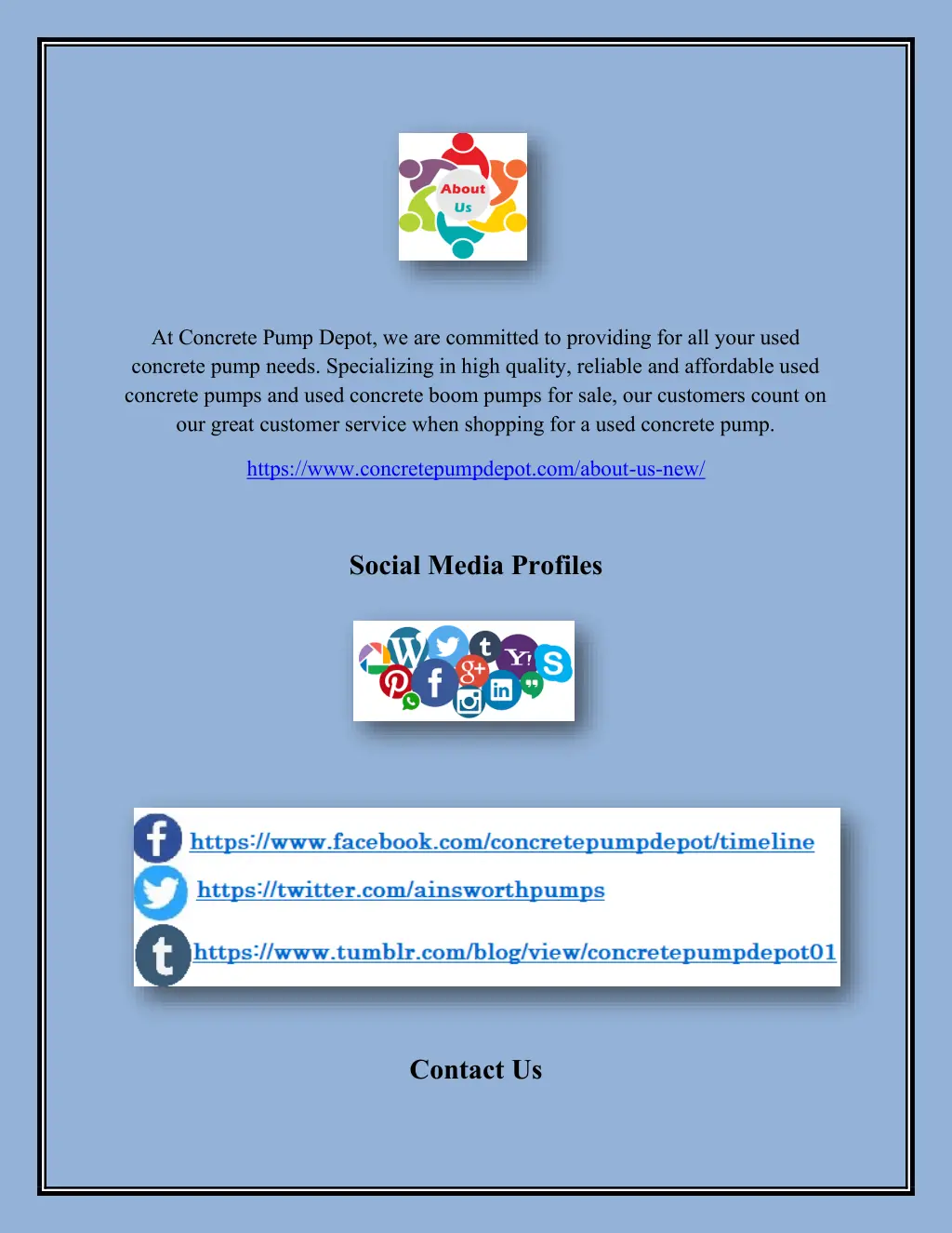 at concrete pump depot we are committed