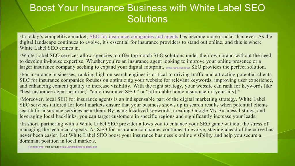boost your insurance business with white label
