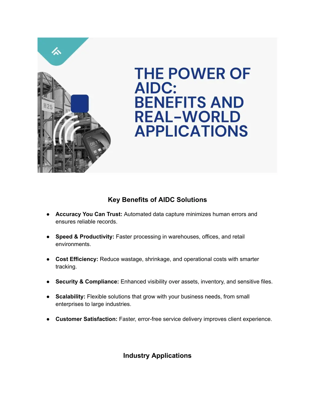 key benefits of aidc solutions