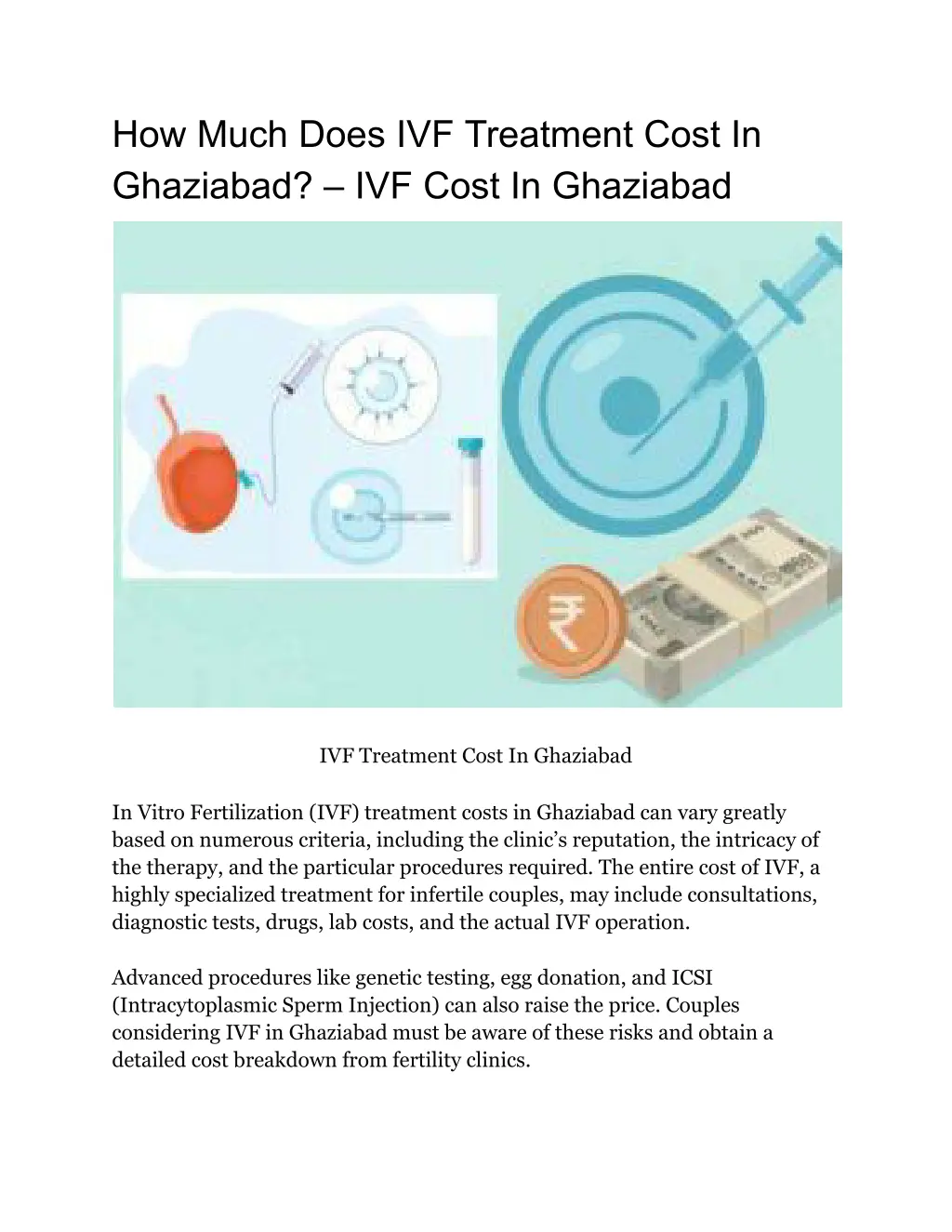 how much does ivf treatment cost in ghaziabad