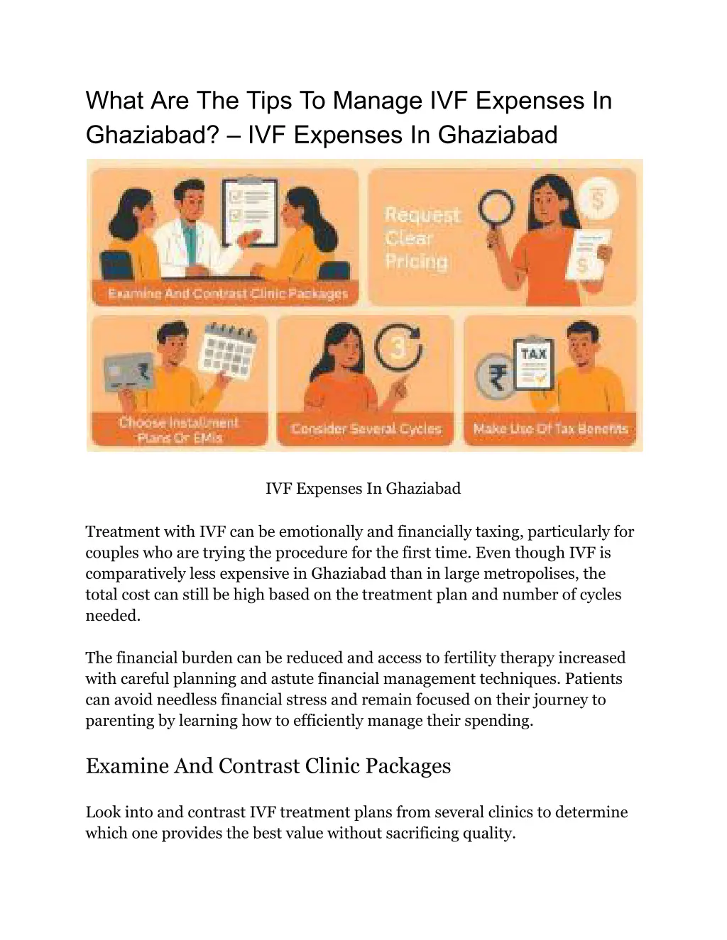 what are the tips to manage ivf expenses