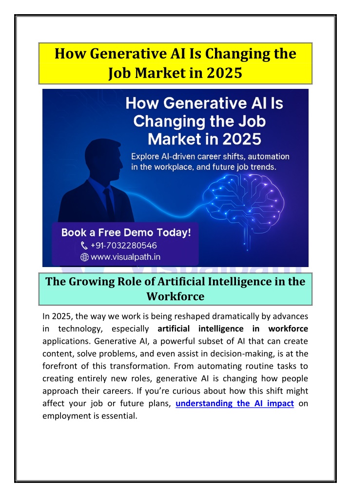 how generative ai is changing the job market