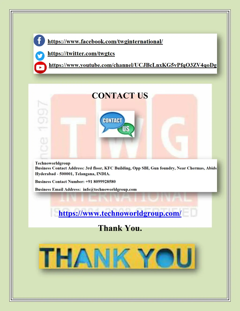 contact us