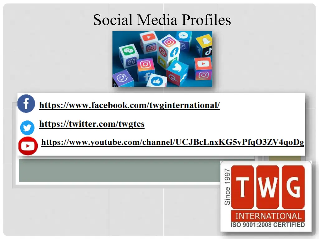 social media profiles