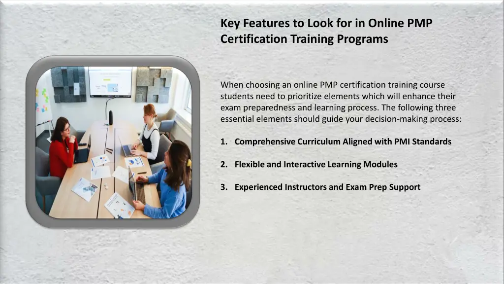 key features to look for in online