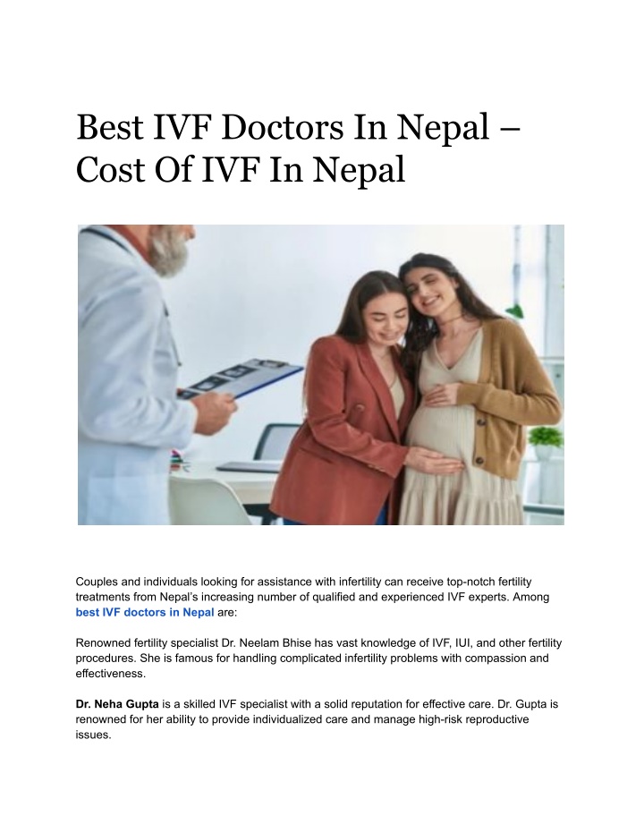 best ivf doctors in nepal cost of ivf in nepal