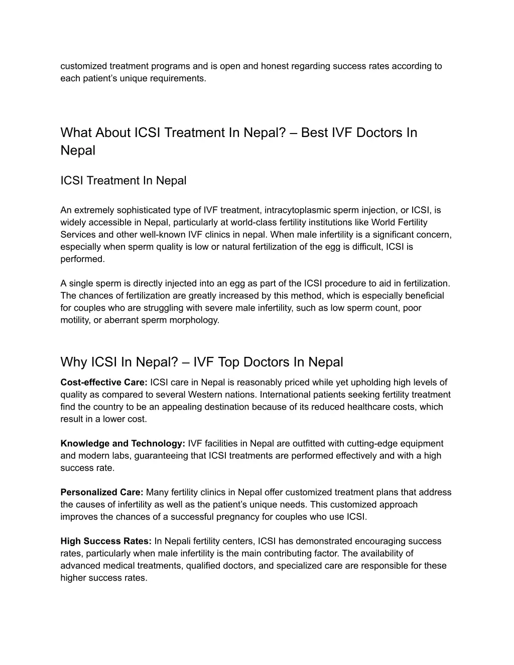 customized treatment programs and is open