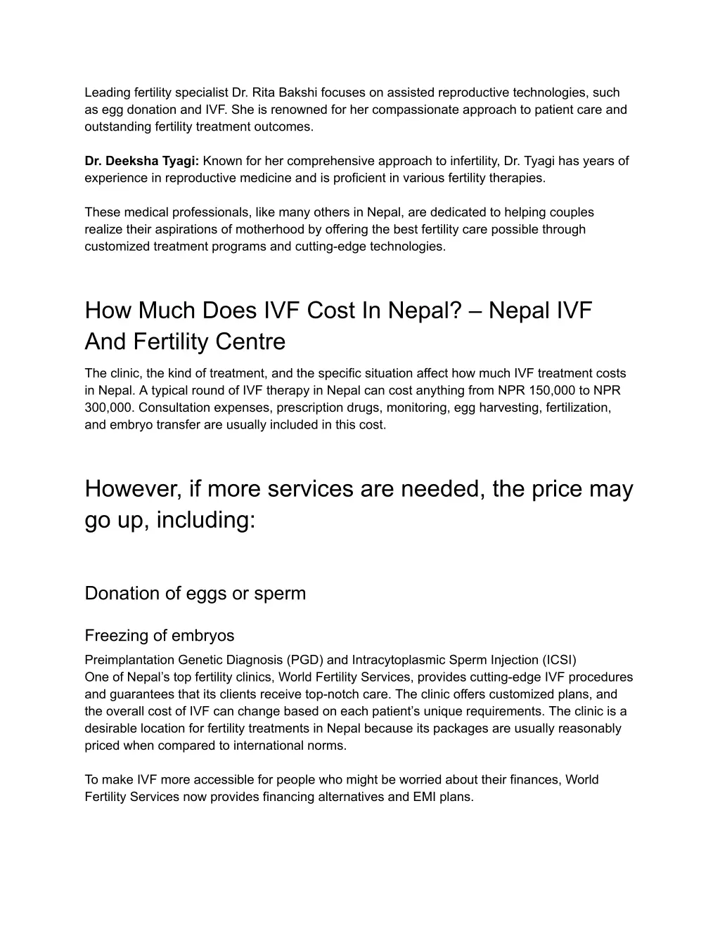 leading fertility specialist dr rita bakshi