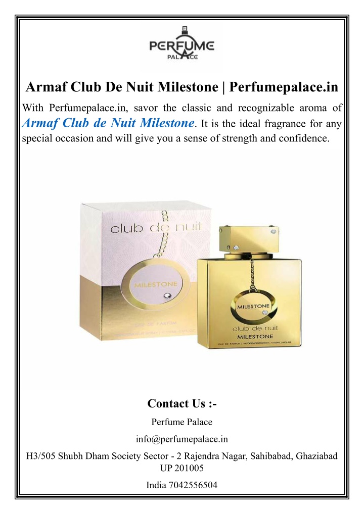 armaf club de nuit milestone perfumepalace in