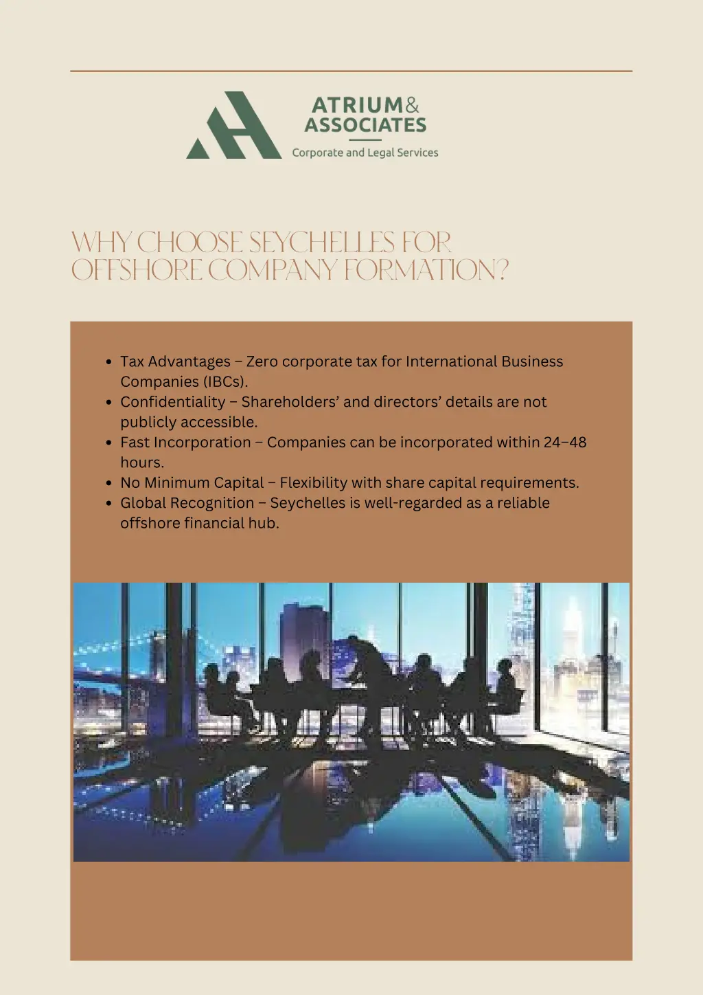 why choose seychelles for offshore company