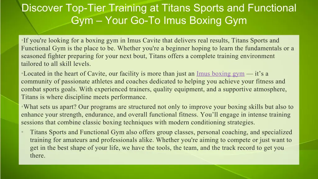 discover top tier training at titans sports