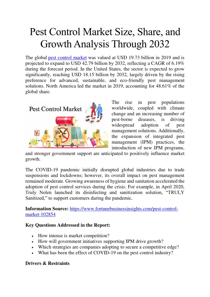 pest control market size share and growth