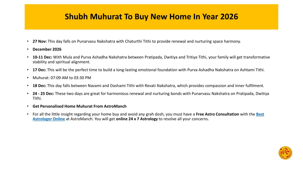 shubh muhurat to buy new home in year 2026 9