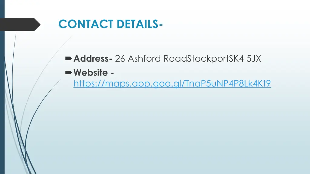 contact details
