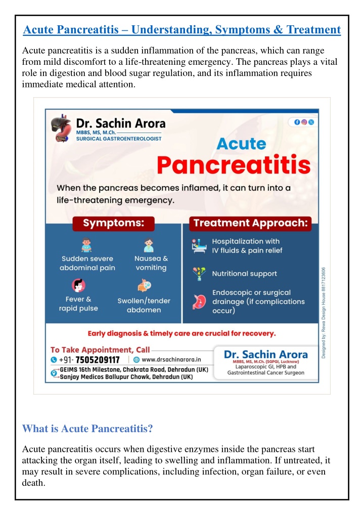acute pancreatitis understanding symptoms