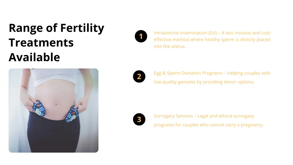 range of fertility treatments available