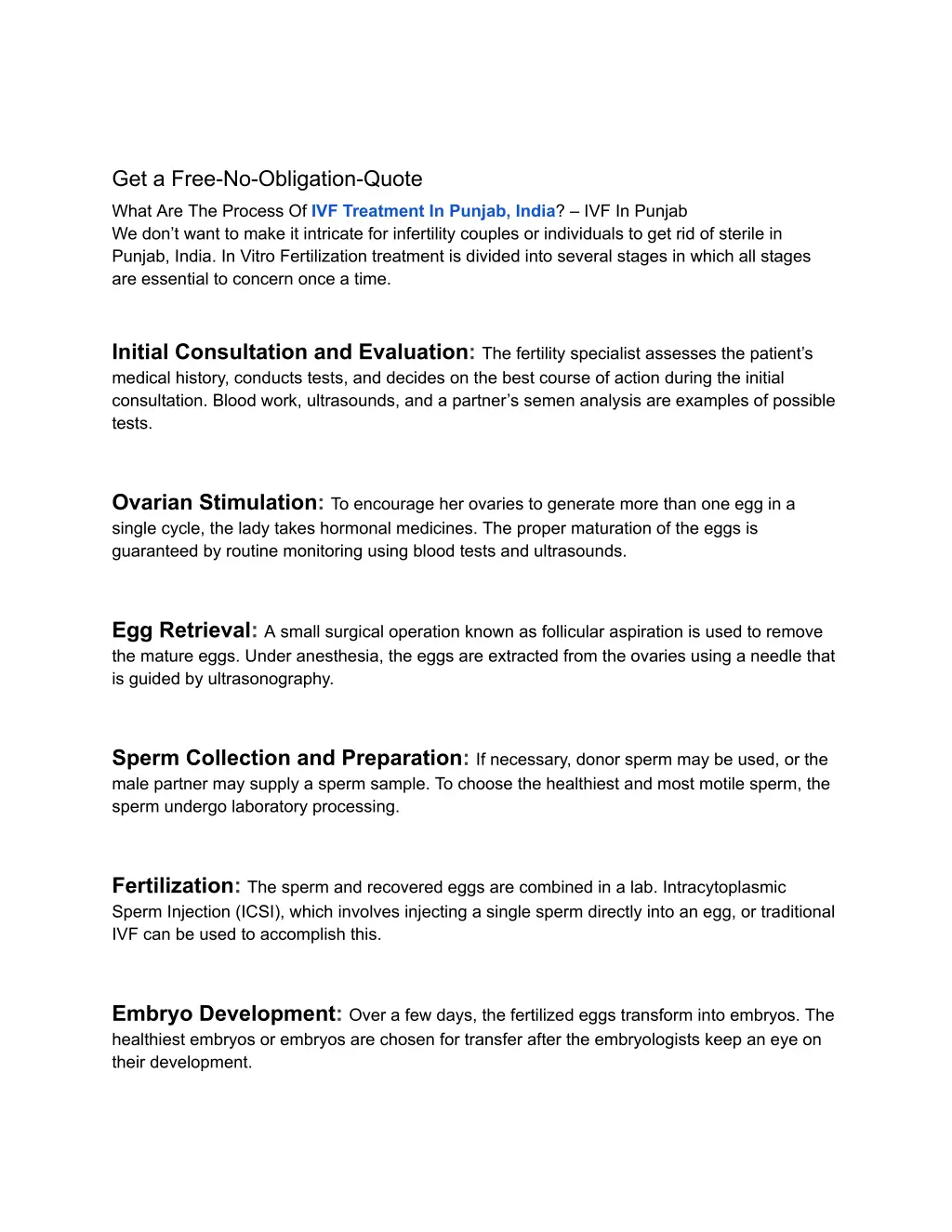 get a free no obligation quote