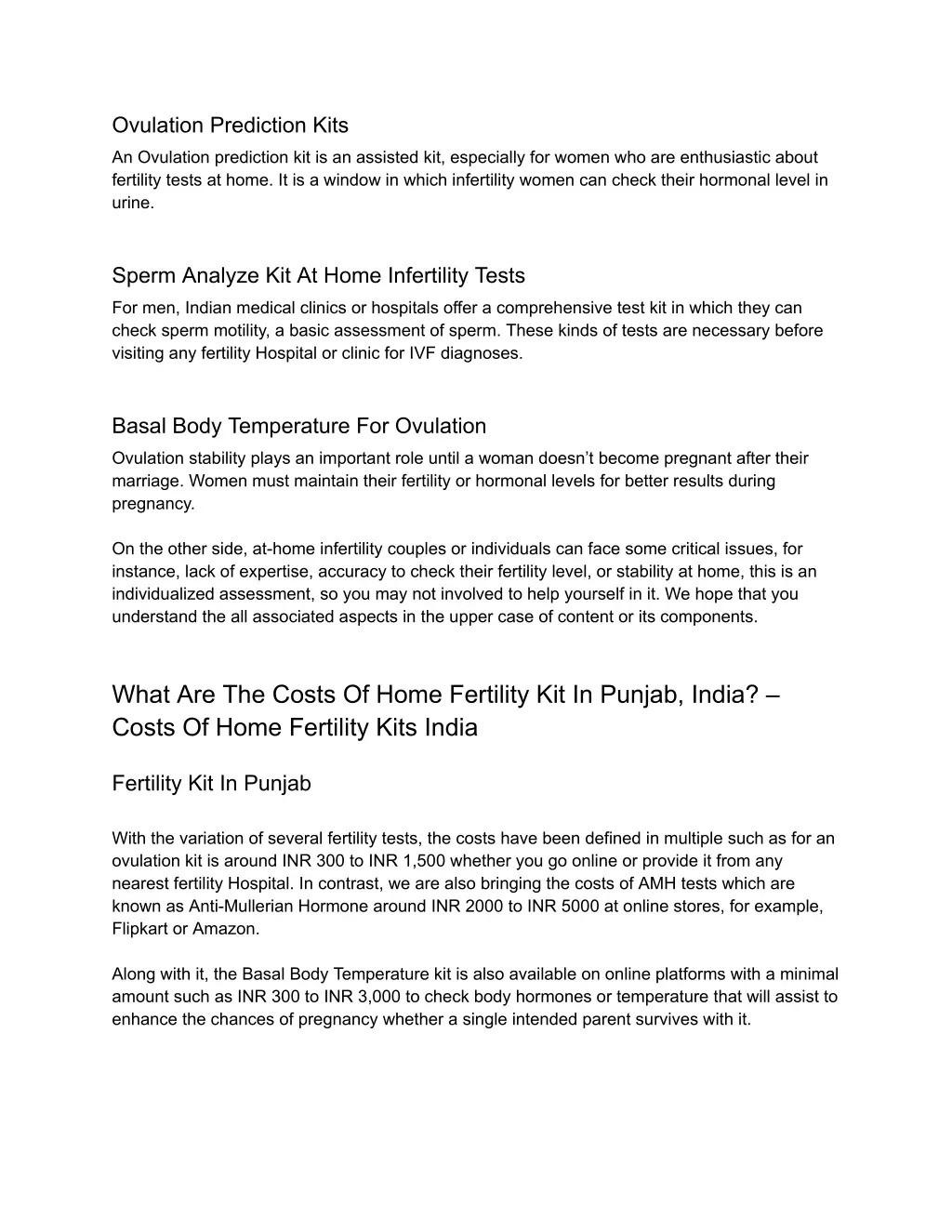 ovulation prediction kits