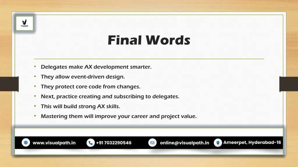 final words