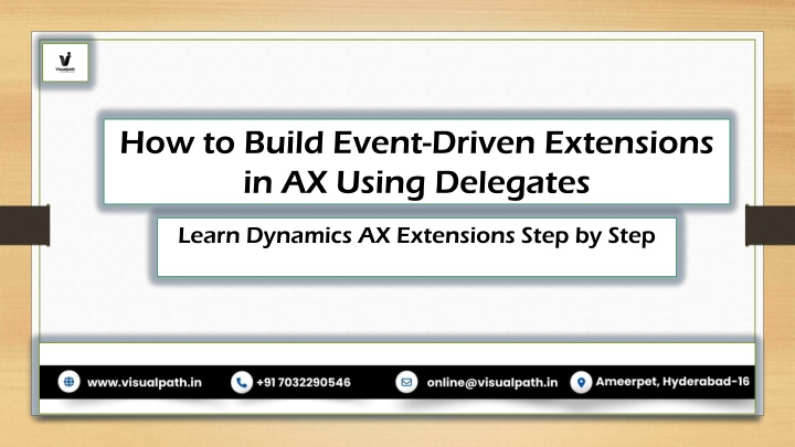 how to build event driven extensions in ax using