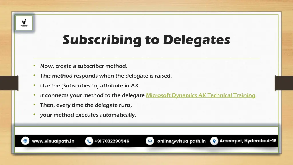 subscribing to delegates