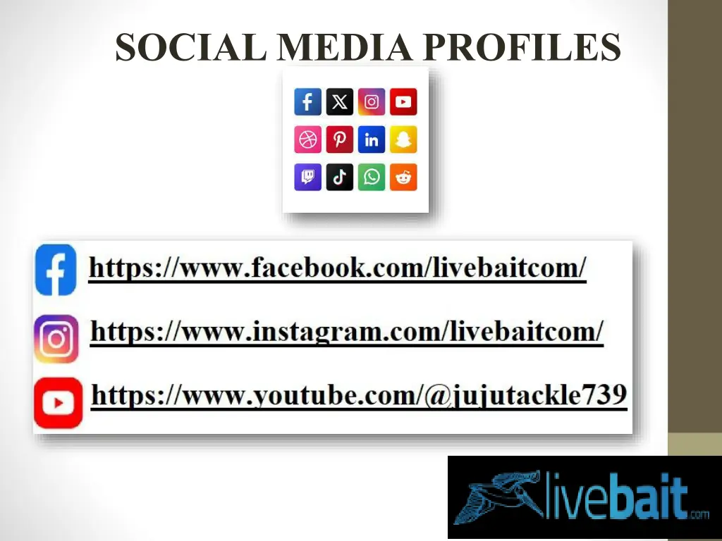 social media profiles