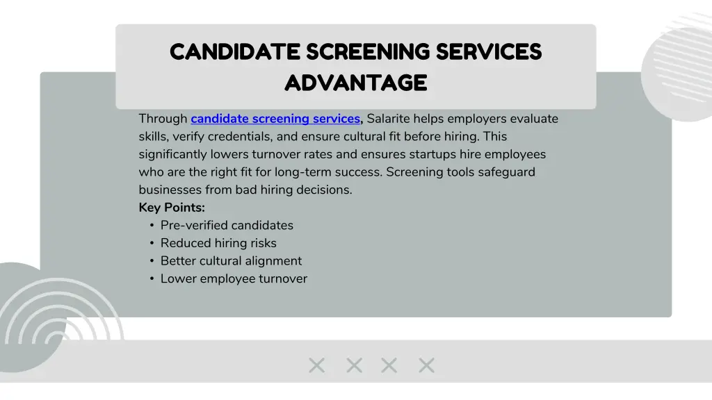 candidate screening services advantage