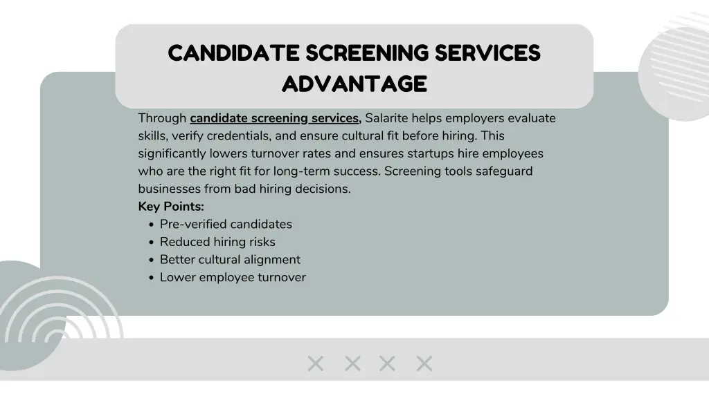 candidate screening services advantage