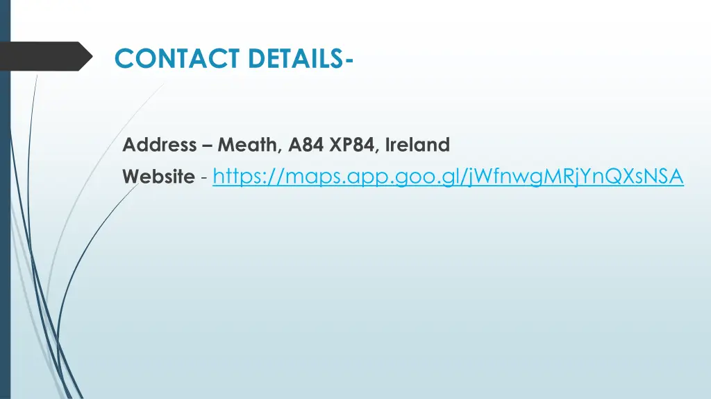 contact details