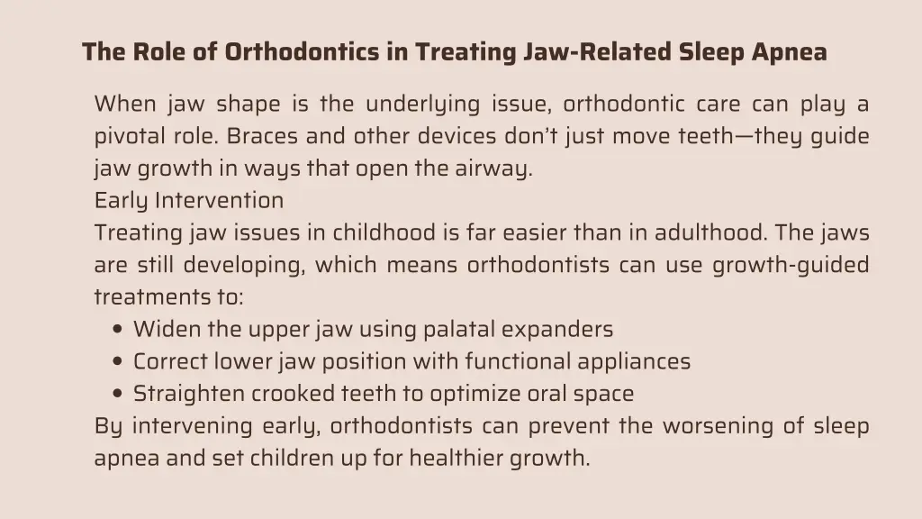 the role of orthodontics in treating jaw related
