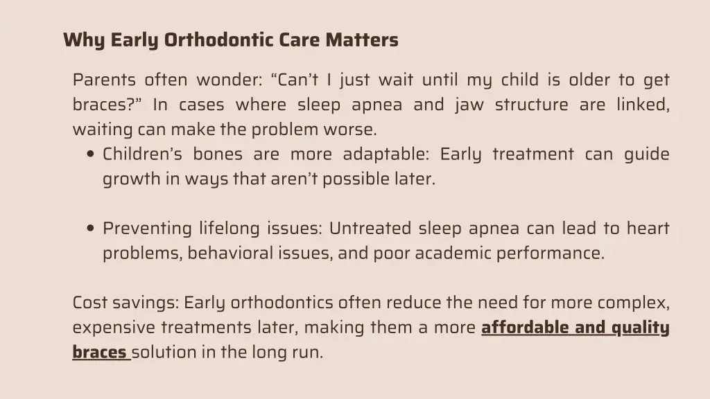 why early orthodontic care matters