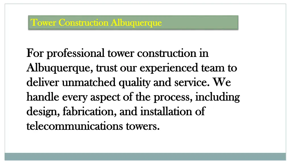 tower construction albuquerque tower construction