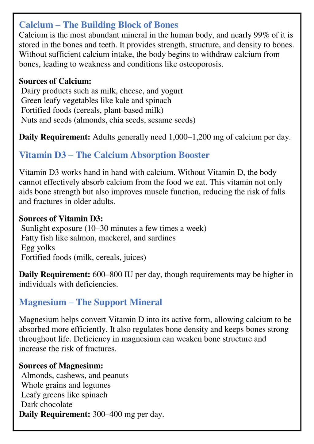 calcium the building block of bones calcium