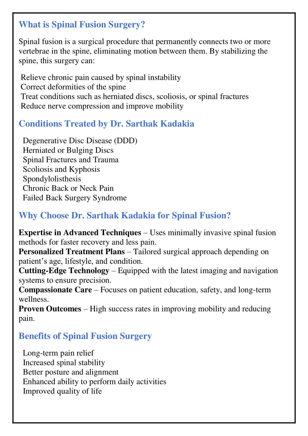what is spinal fusion surgery