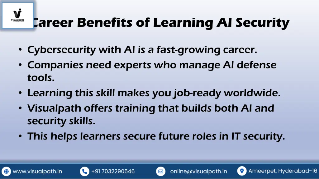 career benefits of learning ai security