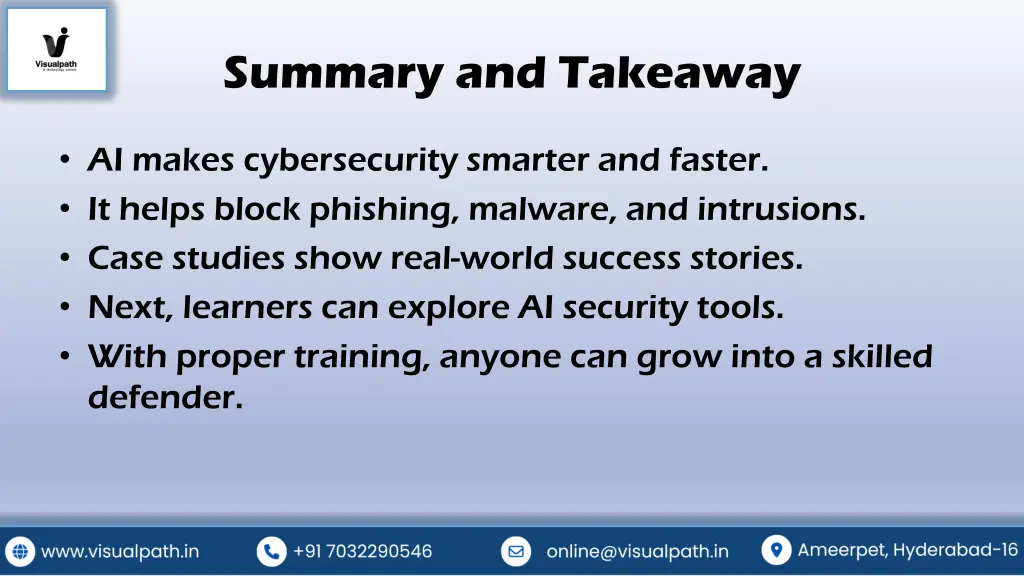 summary and takeaway