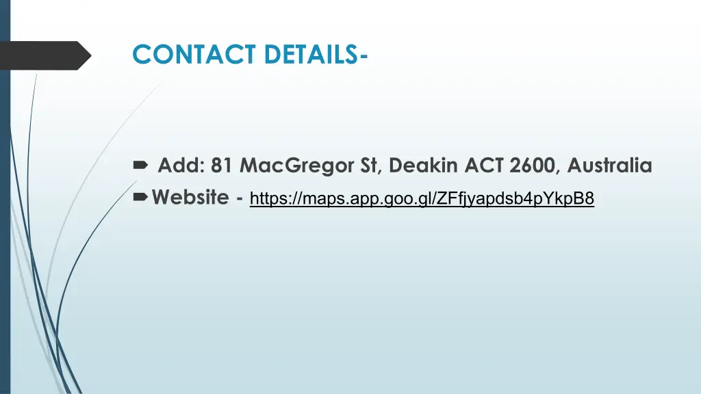 contact details