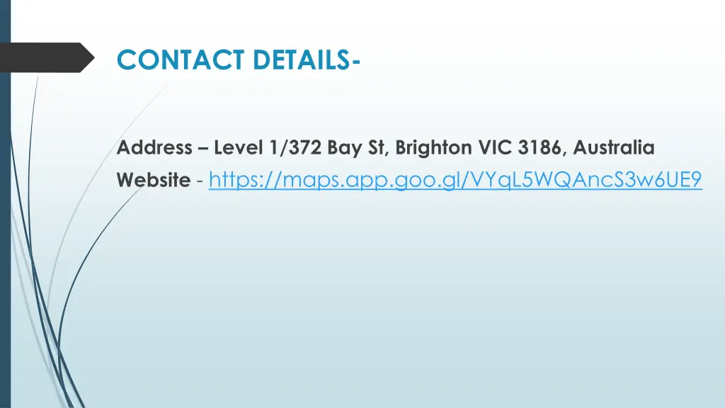 contact details