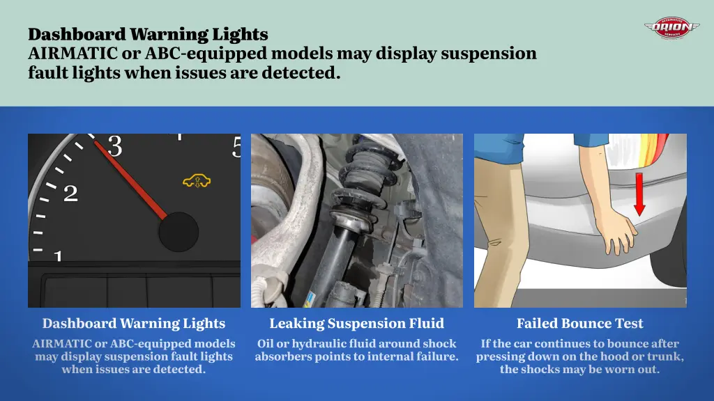 dashboard warning lights airmatic or abc equipped