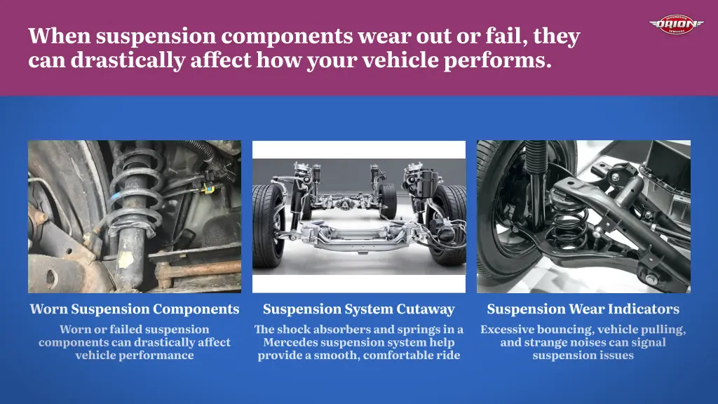 when suspension components wear out or fail they