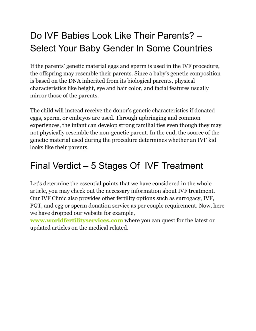 do ivf babies look like their parents select your