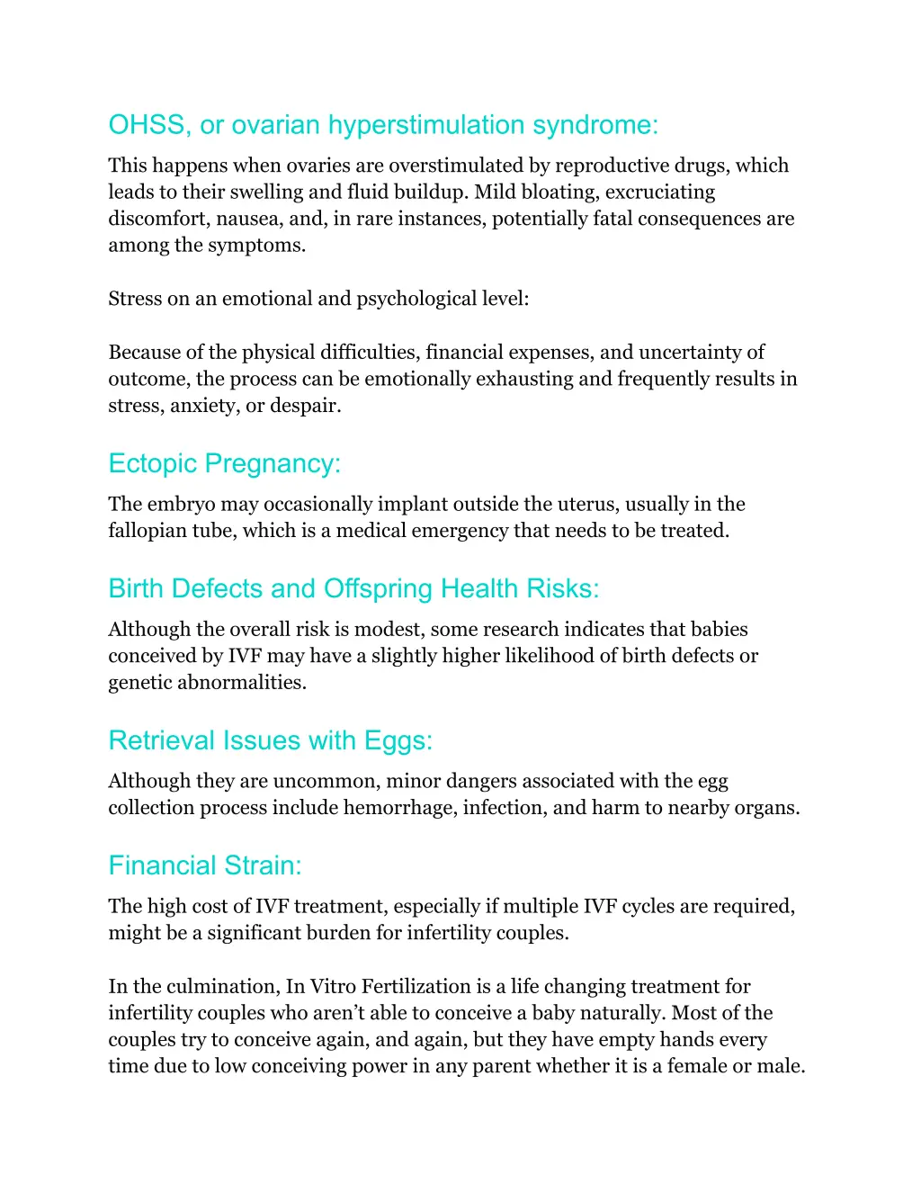 ohss or ovarian hyperstimulation syndrome