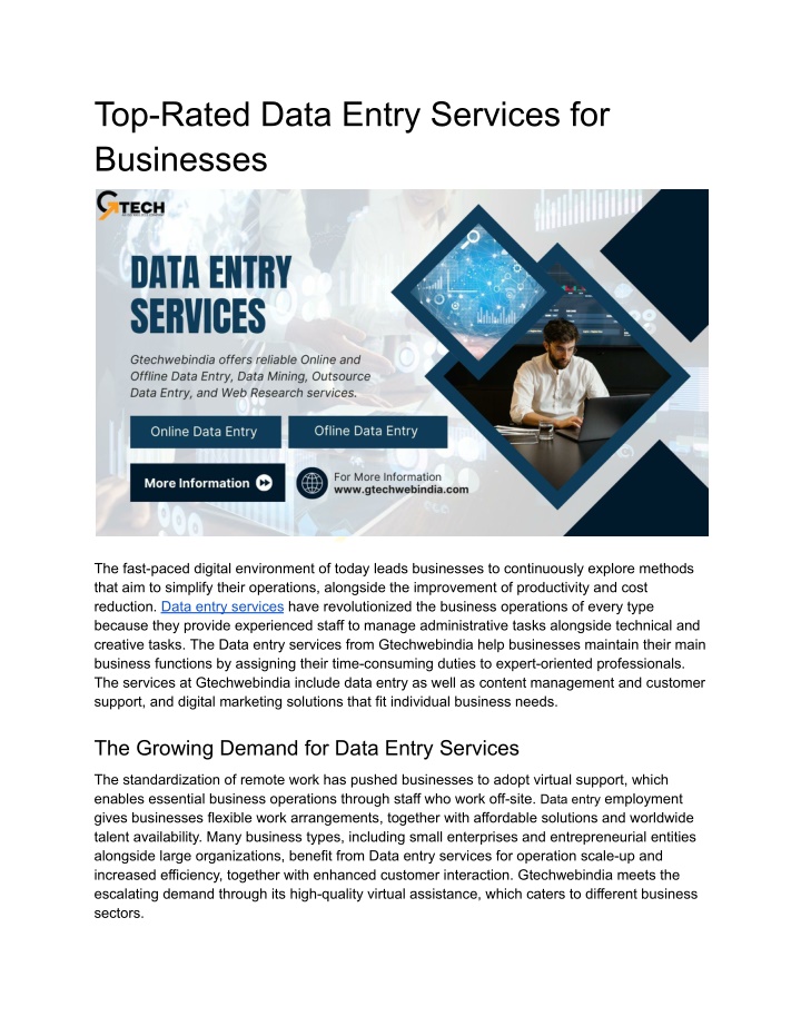 top rated data entry services for businesses
