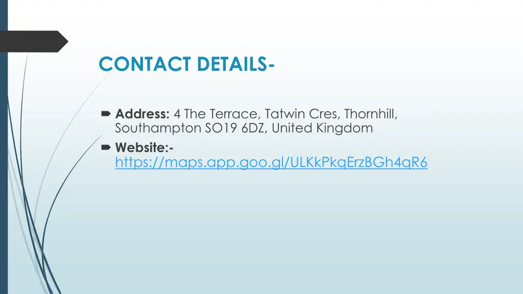 contact details