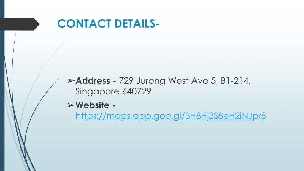 contact details