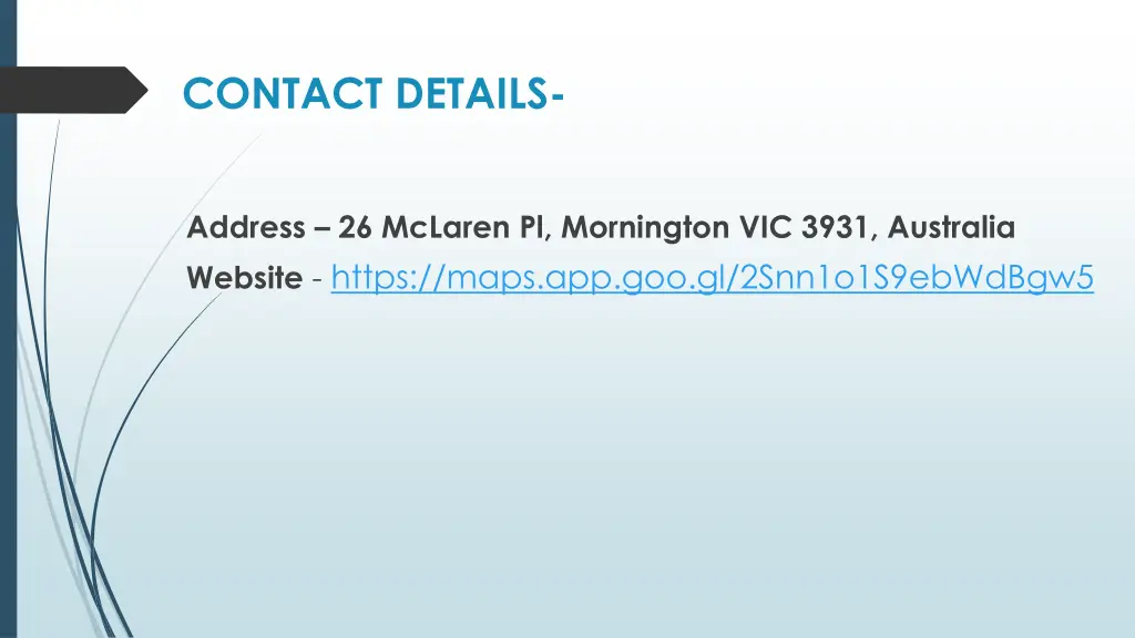 contact details