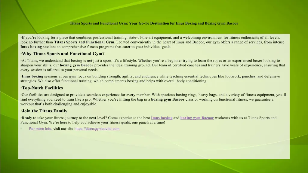 titans sports and functional gym your