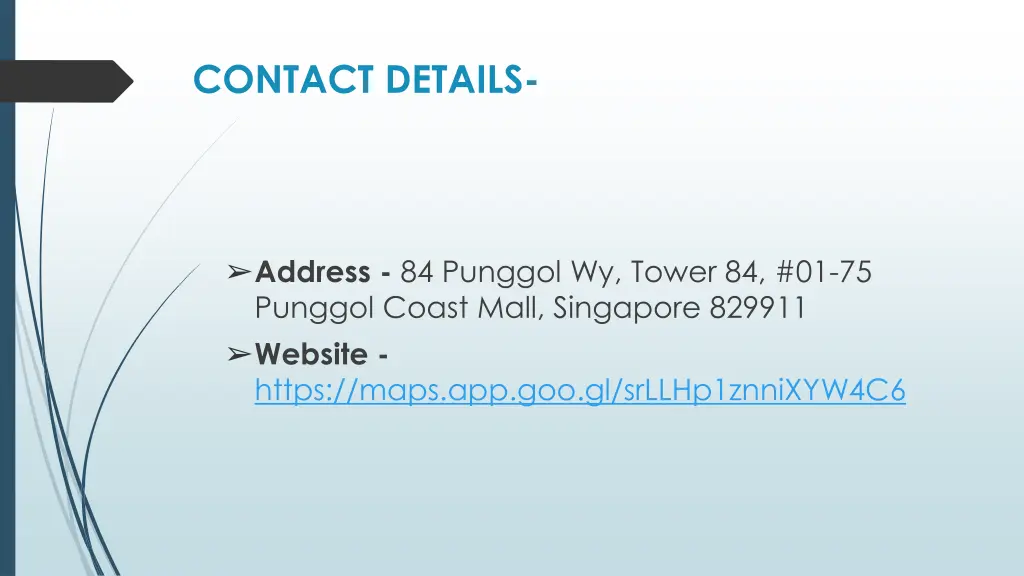 contact details