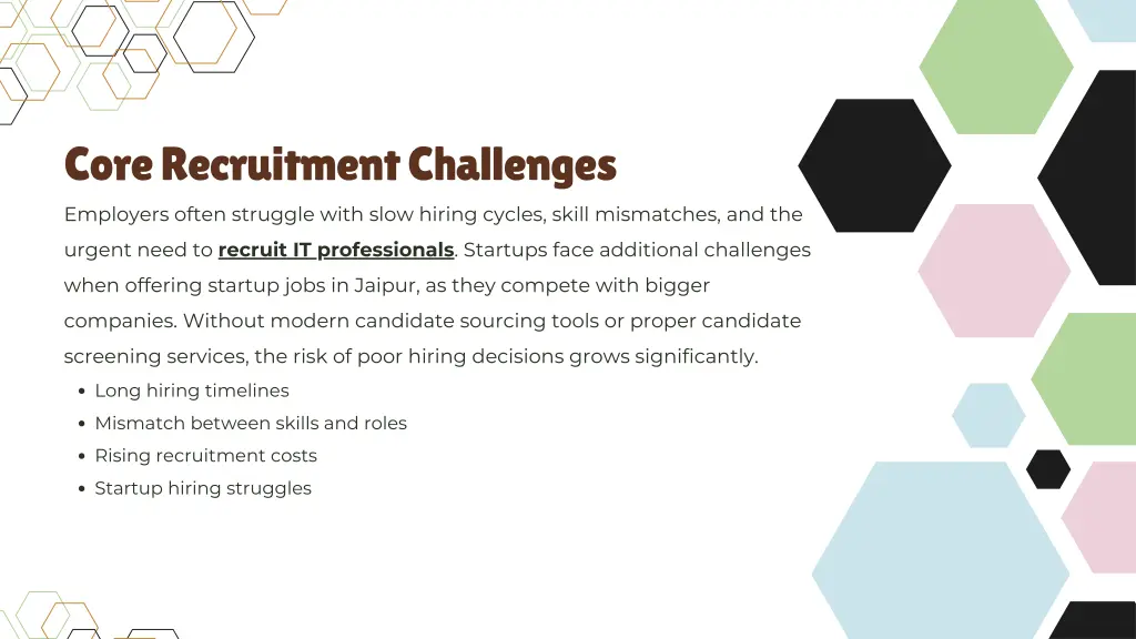 core recruitment challenges